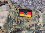 Tru-Spec BDU Camo Combat Jacket Shirt Regular Digital Woodland German Flag Sz L