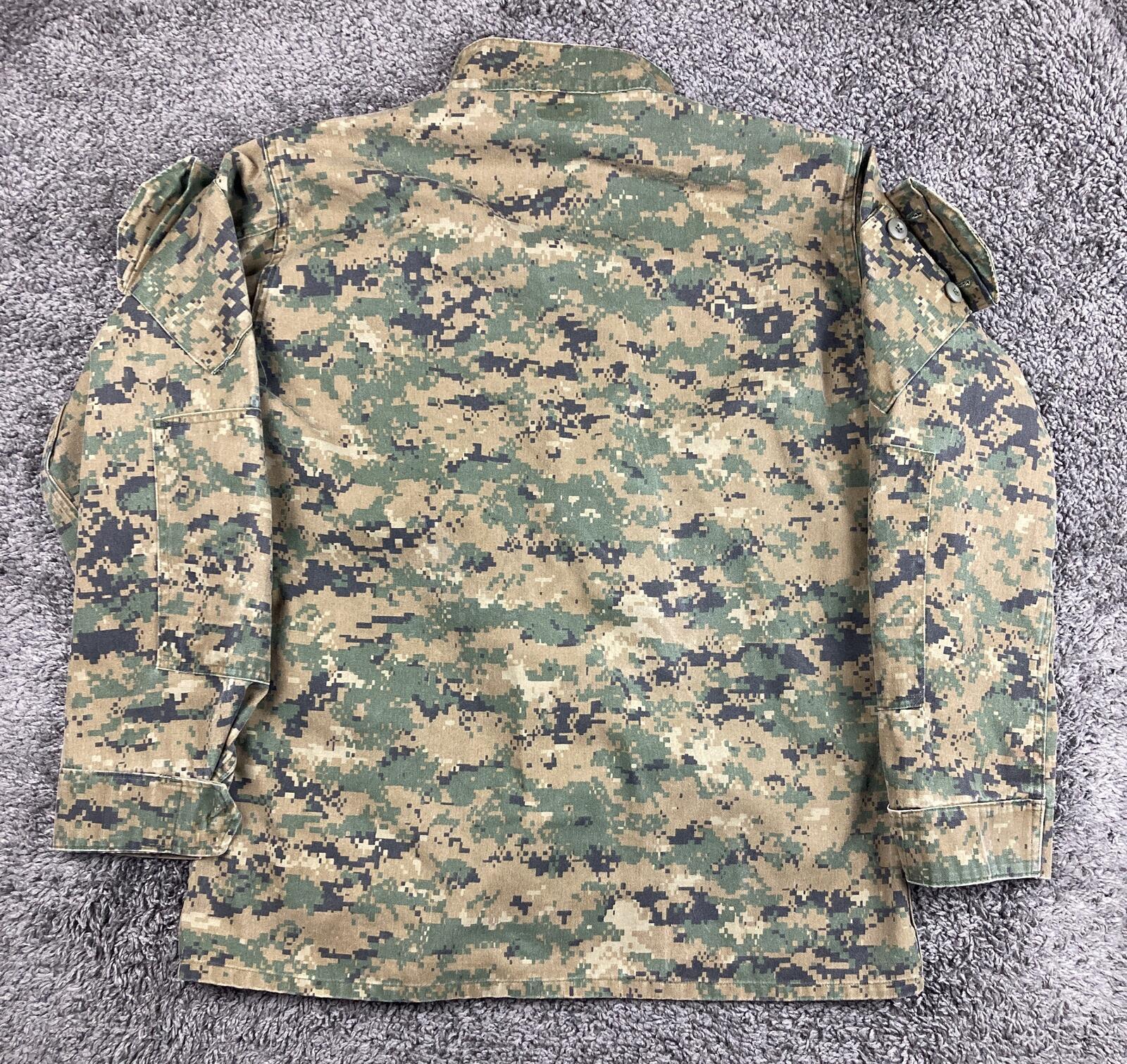 Tru-Spec BDU Camo Combat Jacket Shirt Regular Digital Woodland German Flag Sz L