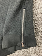 Nimble Activewear Womens Quilted Side Zip Sweatshirt Wool Blend Gray Bondi Sz M
