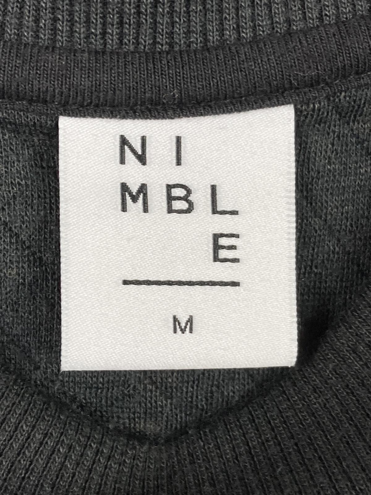Nimble Activewear Womens Quilted Side Zip Sweatshirt Wool Blend Gray Bondi Sz M