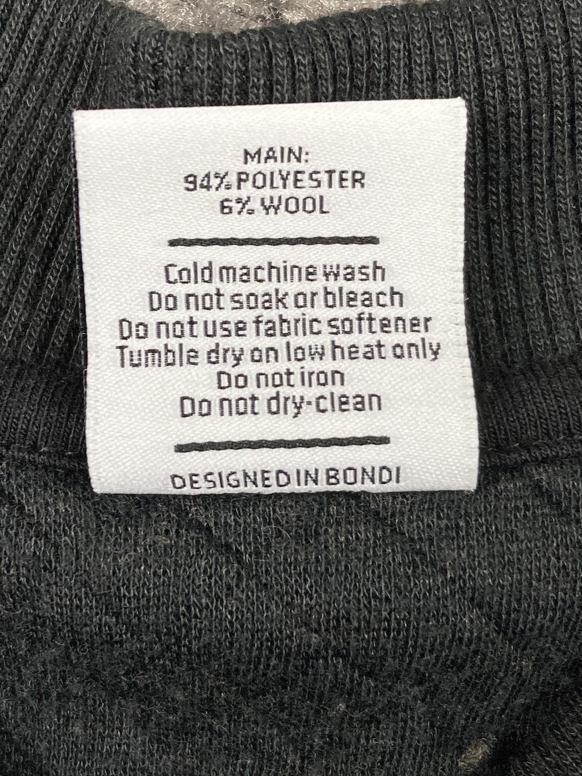 Nimble Activewear Womens Quilted Side Zip Sweatshirt Wool Blend Gray Bondi Sz M