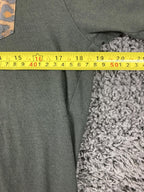 Vans Premium T-Shirt Men's  Olive Green Blue Leopard Print Chest Pocket Sz M