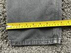 Integriti Mens Jeans Charcoal Black Straight Denim Distressed Hem Sz 33x34