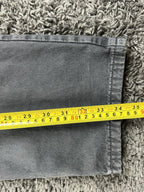 Integriti Mens Jeans Charcoal Black Straight Denim Distressed Hem Sz 33x34