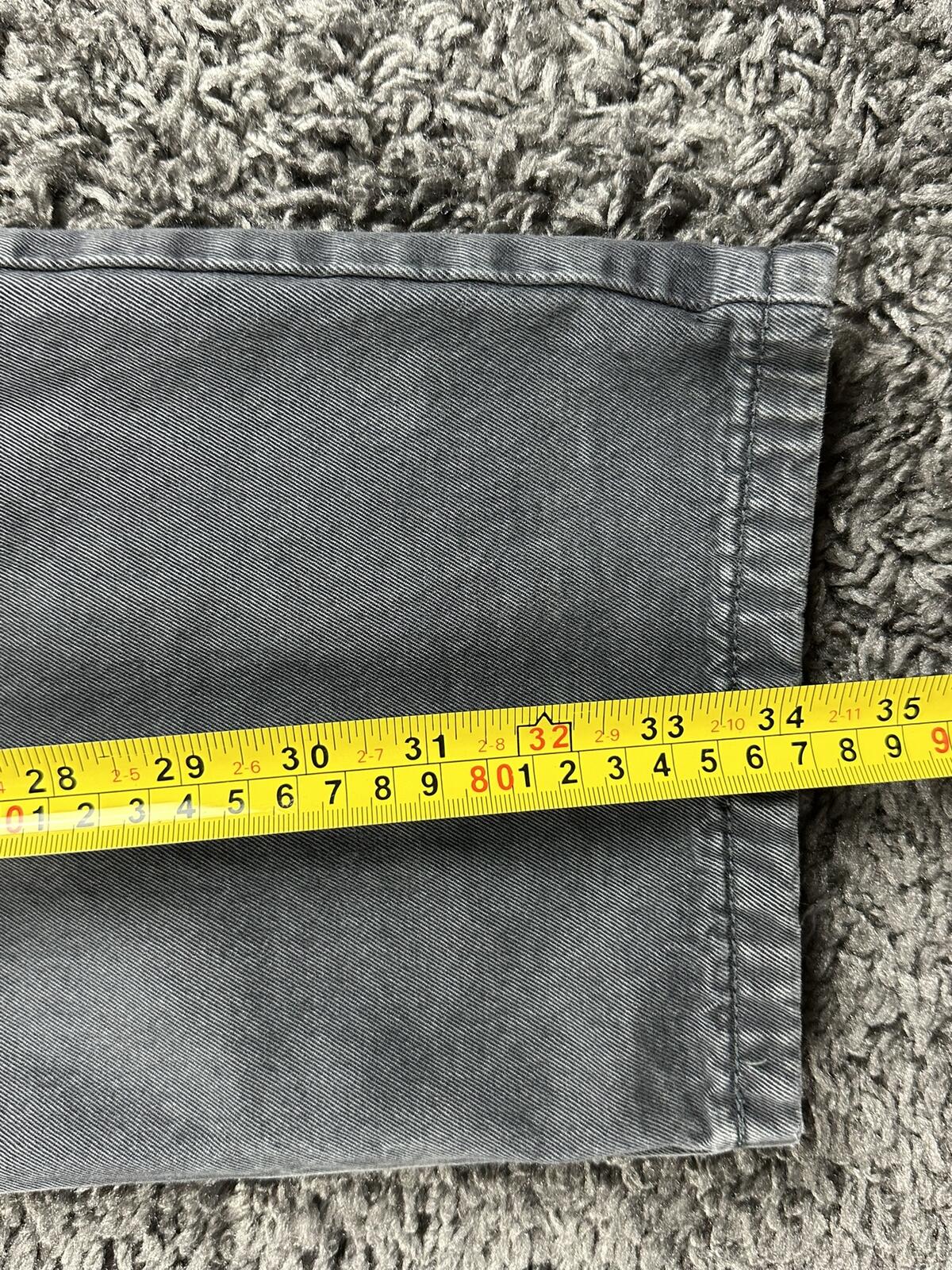 Integriti Mens Jeans Charcoal Black Straight Denim Distressed Hem Sz 33x34