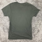 Vans Premium T-Shirt Men's  Olive Green Blue Leopard Print Chest Pocket Sz M
