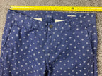 Bonobos Men's Navy Geometric Washed Chinos 100% Cotton Slim Straight Sz 32x32