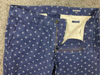 Bonobos Men's Navy Geometric Washed Chinos 100% Cotton Slim Straight Sz 32x32