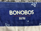 Bonobos Men's Navy Geometric Washed Chinos 100% Cotton Slim Straight Sz 32x32