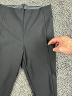 Athleta Wander Slim Pant Black Trek Tech High Rise Back Zip Ankle Slit Sz 4P