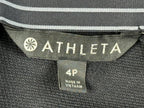 Athleta Wander Slim Pant Black Trek Tech High Rise Back Zip Ankle Slit Sz 4P