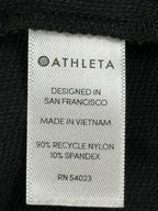 Athleta Wander Slim Pant Black Trek Tech High Rise Back Zip Ankle Slit Sz 4P