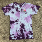 RIPNDIP Shirt Mens Purple Tie Dye Mushroom Hookah Cat Lord Nermal Pocket Tee S