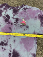 RIPNDIP Shirt Mens Purple Tie Dye Mushroom Hookah Cat Lord Nermal Pocket Tee S