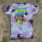 RIPNDIP Shirt Mens Purple Tie Dye Mushroom Hookah Cat Lord Nermal Pocket Tee S