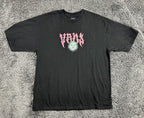 Vans Shirt Mens Black Loose Fit Crying Sunface Gothic Pink Graphic Skate Tee L