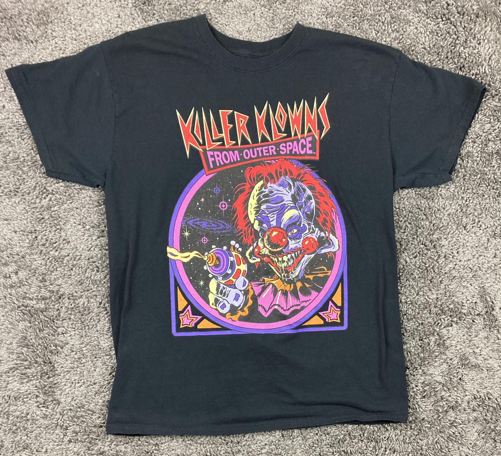 Killer Klowns From Outer Space T-Shirt Black Horror Movie Goodie 2 Sleeves Sz L