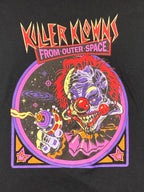 Killer Klowns From Outer Space T-Shirt Black Horror Movie Goodie 2 Sleeves Sz L