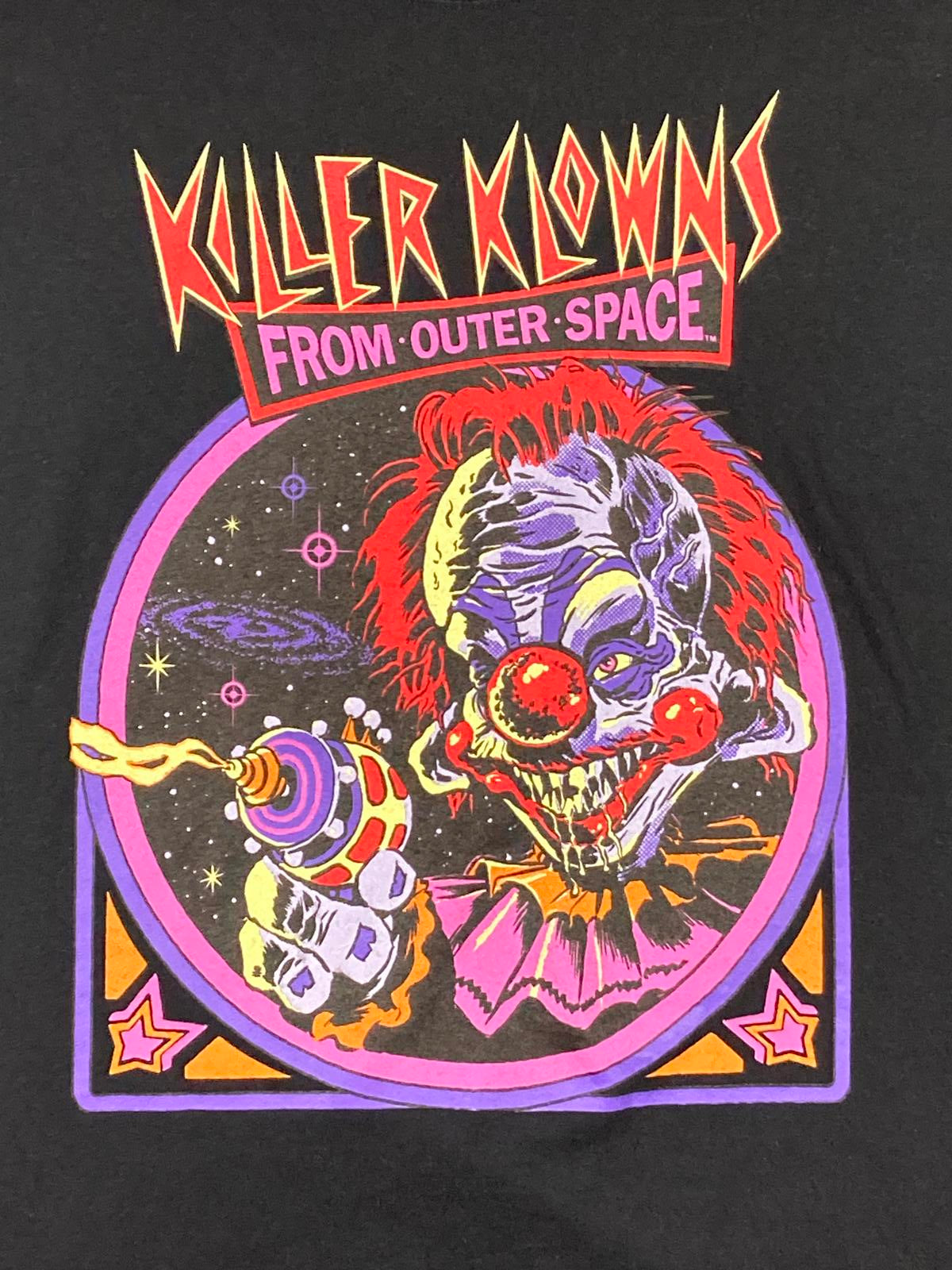 Killer Klowns From Outer Space T-Shirt Black Horror Movie Goodie 2 Sleeves Sz L