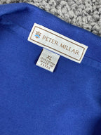 Peter Millar Blue Cotton Polo Shirt Men XL Made in Korea Casual Knit Top