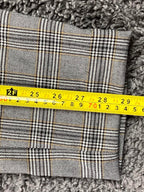 Zara Gray Plaid Dress Pants Womens Elastic Waist Tapered Slim Fit Trousers XL 34