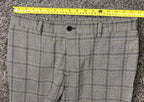 Zara Gray Plaid Dress Pants Womens Elastic Waist Tapered Slim Fit Trousers XL 34