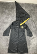 Harry Potter Hogwarts Robe Kids Disguise Hufflepuff Black Costume Sz Medium 7-8