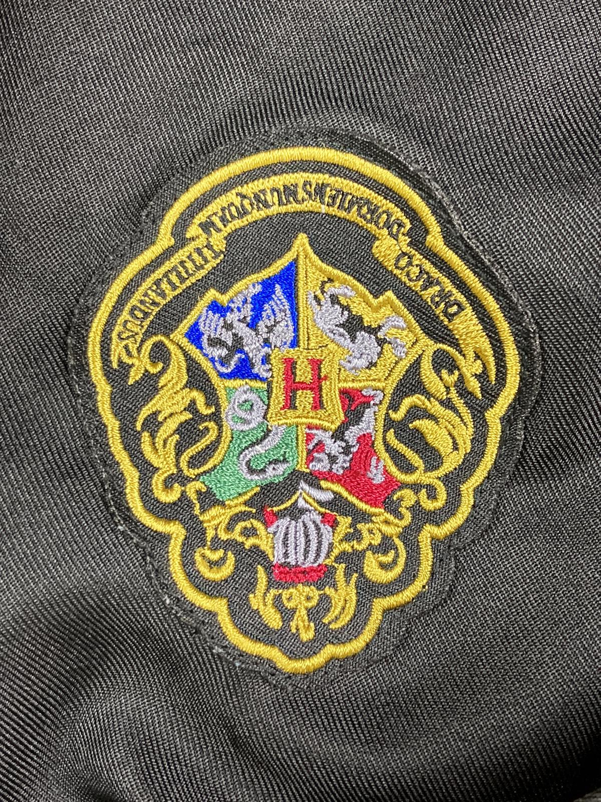 Harry Potter Hogwarts Robe Kids Disguise Hufflepuff Black Costume Sz Medium 7-8