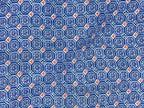KUT from the Kloth Jasmine Blouse Blue Geometric Medallion Roll Tab Medium