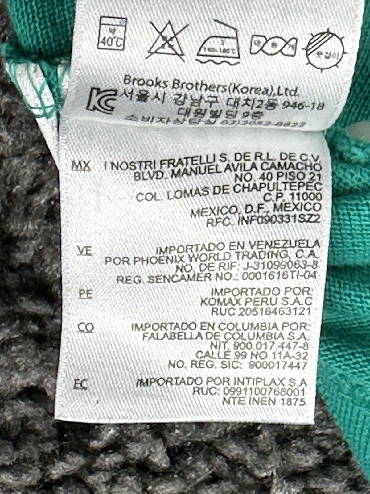 Brooks Brothers Mens Polo Shirt Turquoise Green Performance Cotton Logo Sz M