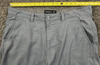 O'Neill Shorts Mens Grey/Blue Plaid Hybrid Stretch Chino Walk Shorts Sz 36