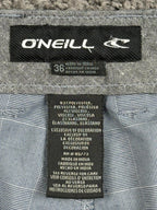 O'Neill Shorts Mens Grey/Blue Plaid Hybrid Stretch Chino Walk Shorts Sz 36