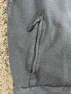 Sergio Tacchini Hoodie Mens Dark Blue Neon Green Fleece Zipper Pockets Sz XL