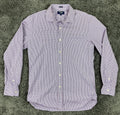 J. Crew Thompson Shirt Mens  Purple Navy Gingham Check 80s 2-Ply Sz L 16 16.5