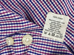 J. Crew Thompson Shirt Mens  Purple Navy Gingham Check 80s 2-Ply Sz L 16 16.5