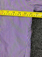 J. Crew Thompson Shirt Mens  Purple Navy Gingham Check 80s 2-Ply Sz L 16 16.5
