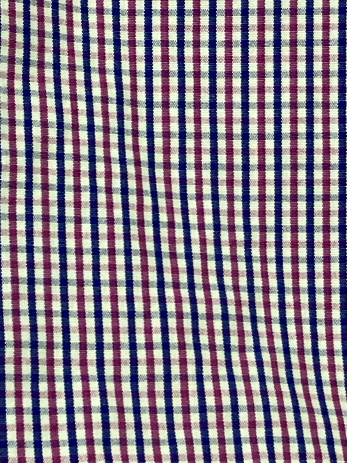 J. Crew Thompson Shirt Mens  Purple Navy Gingham Check 80s 2-Ply Sz L 16 16.5