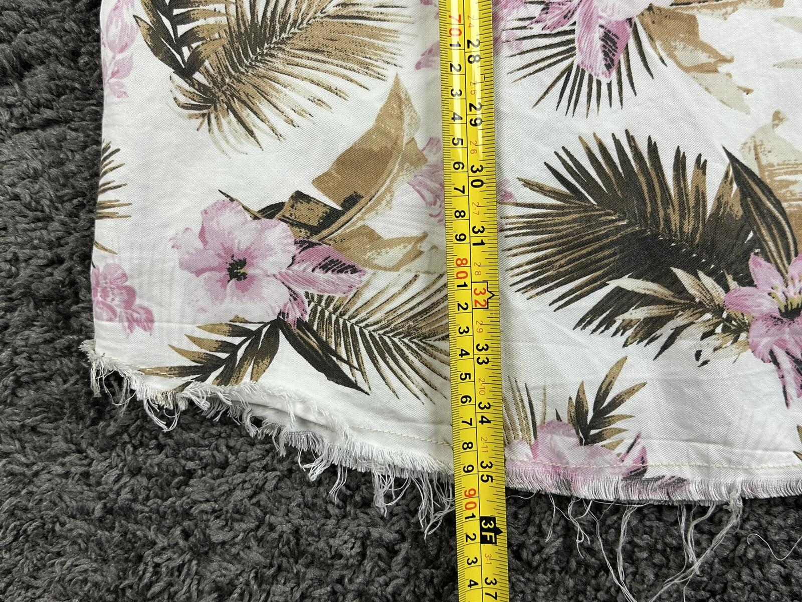 KUT from the Kloth Raelynn Lyocell Tropical Floral Palm Shirt Dress XL 35"