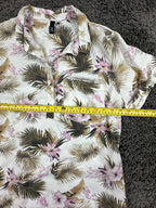 KUT from the Kloth Raelynn Lyocell Tropical Floral Palm Shirt Dress XL 35"