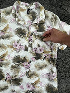 KUT from the Kloth Raelynn Lyocell Tropical Floral Palm Shirt Dress XL 35"