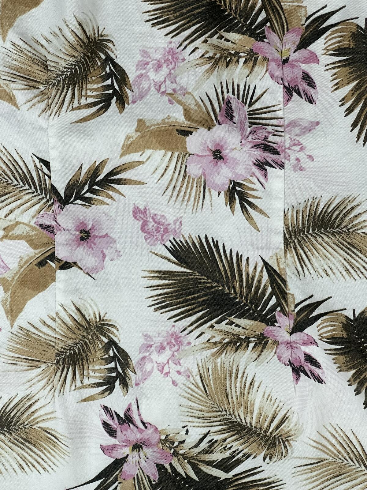 KUT from the Kloth Raelynn Lyocell Tropical Floral Palm Shirt Dress XL 35"