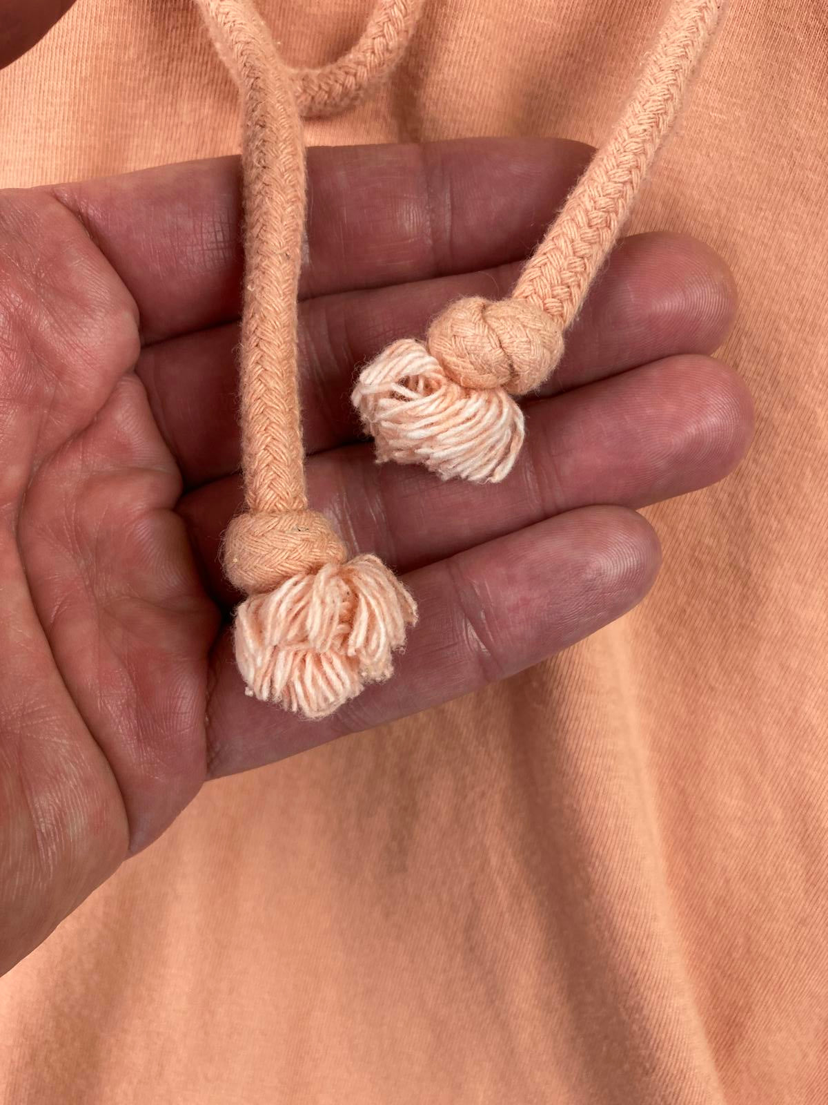 KDNK Men's Peach Short Sleeve Hoodie 11 4 14 11 Streetwear Cotton Sz S