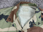 Vintage USMC M81 Woodland Camo BDU Combat Coat Jacket  Regular Rank Pins Sz S