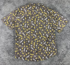 BDA San Diego Padres Mens Sz XL Brown Hawaiian Button Shirt 100% Polyester