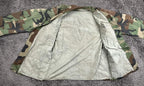 Vintage USMC M81 Woodland Camo BDU Combat Coat Jacket  Regular Rank Pins Sz S