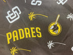 BDA San Diego Padres Mens Sz XL Brown Hawaiian Button Shirt 100% Polyester