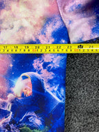 Into the AM Galaxy Hoodie Space Astronaut Rainbow Stars Mens Pullover Sz XL