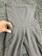 Beyond The Bump By Beyond Yoga Maternity Leggings Gray Spacedye Pockets Sz XS