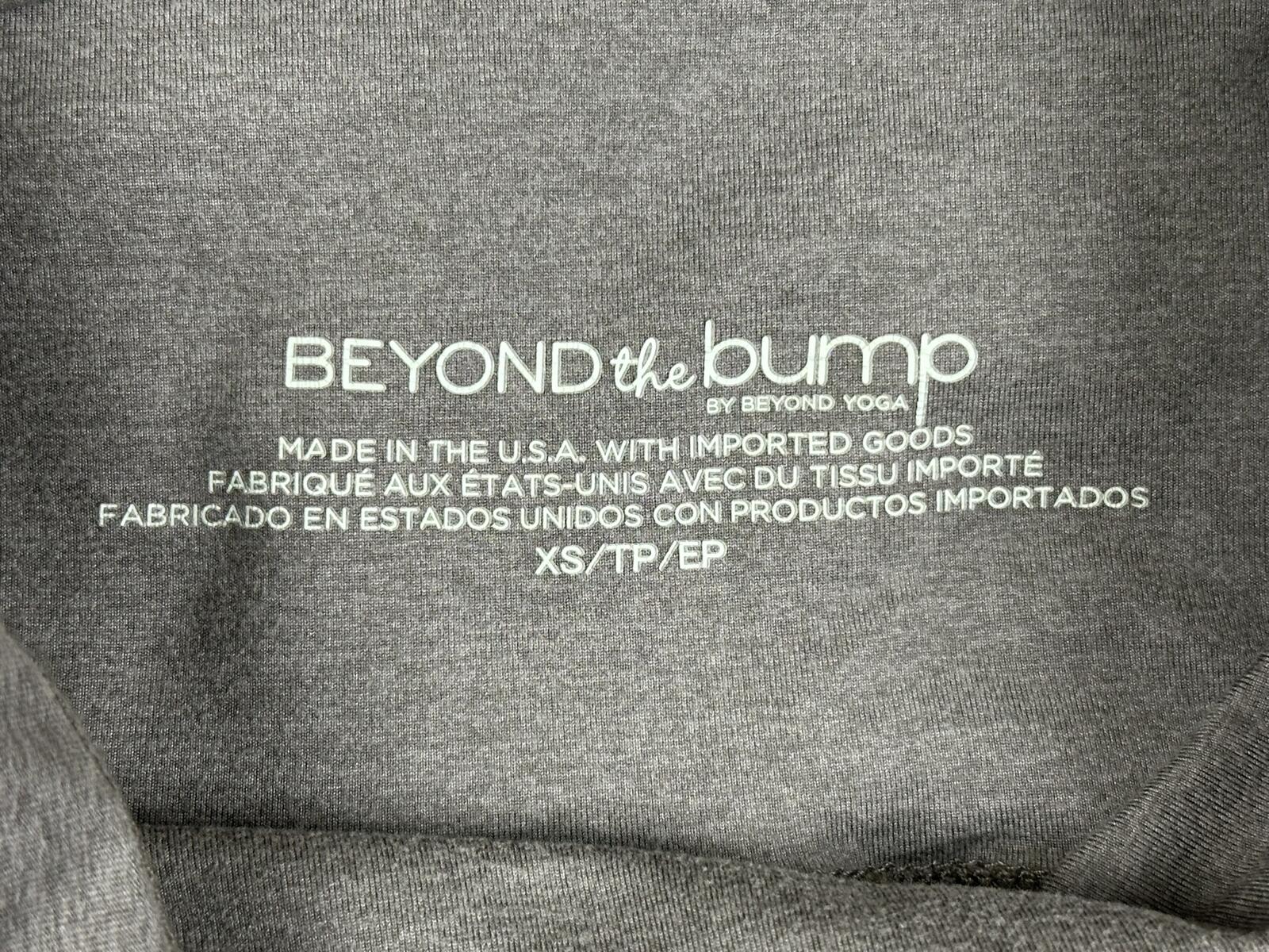 Beyond The Bump By Beyond Yoga Maternity Leggings Gray Spacedye Pockets Sz XS