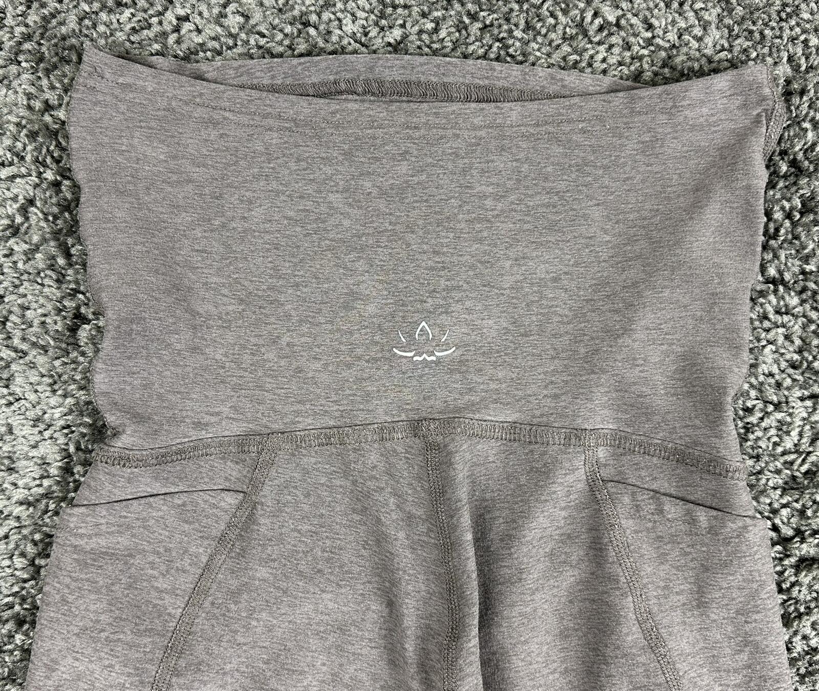Beyond The Bump By Beyond Yoga Maternity Leggings Gray Spacedye Pockets Sz XS